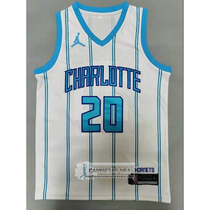 Camiseta Charlotte Hornets Gordon Hayward Association 2020-21 Blanco